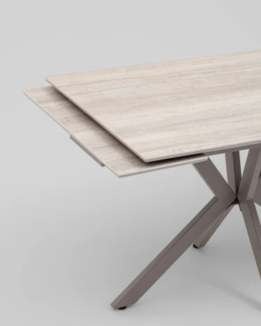 Стол Marmer 120-180/80/76 см подстолье металл капучино Stool Group УТ000042366