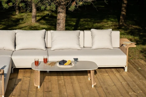 "Мальдивы" трансформирующаяся лаунж-зона из искусственного ротанга, цвет соломенный 4SIS арт.УТ-00007467