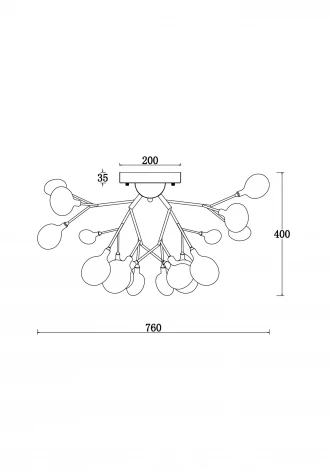 Потолочная люстра Freya Florencia FR5049CL-27W2 (220V, лепестки)