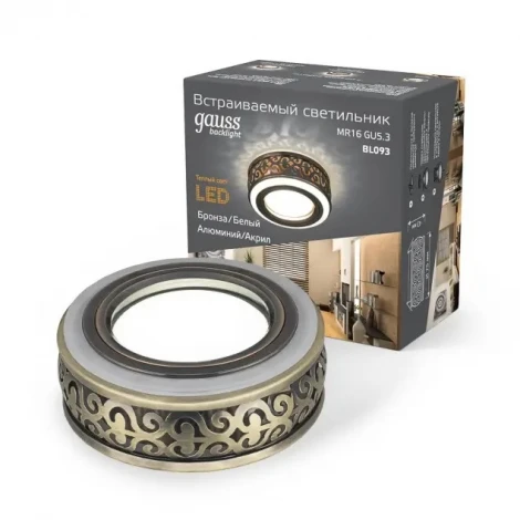 Встраиваемый точечный светильник Gauss Backlight BL093