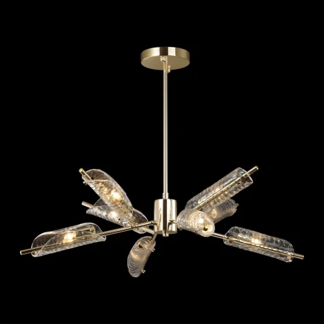 Потолочная люстра на штанге Lumion Georgia 6537/8C золотой G9 8*25W 220V
