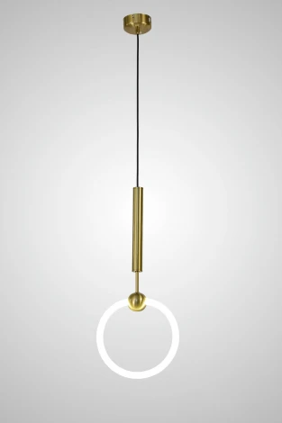 Подвесной светильник светодиодный AM Group AM453 D250 GOLD (220V, на проводе, кольцо)