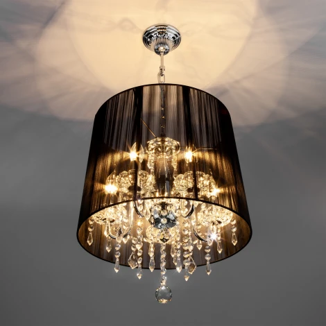 Подвесная люстра Eurosvet 2045 2045/5 хром/черный