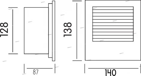 Светильник встраиваемый в стену уличный светодиодный Horoz Kalsit, 1 лампа, серый с синим