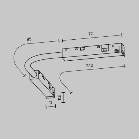 Коннектор угловой Maytoni Technical Accessories for tracks Exility X TRA239CS-42B
