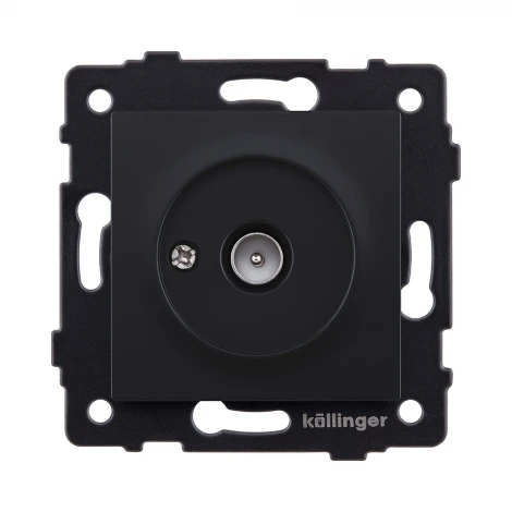 Розетка TV (папа) черный матовый Kollinger REA-007BM для Aspekt, Eleganz, Reflex