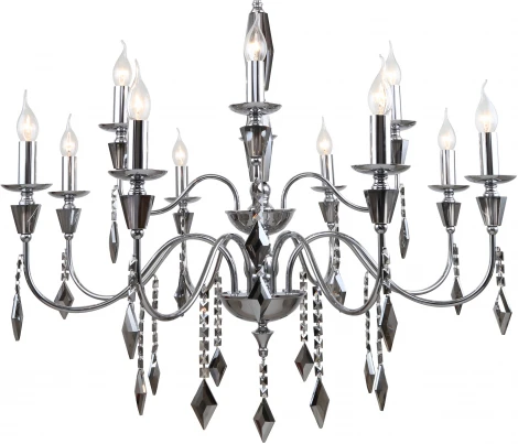 Подвесная люстра Grace 1053/09/12P (220V, хрусталь, подвески, на цепи, подсвечник, свеча)
