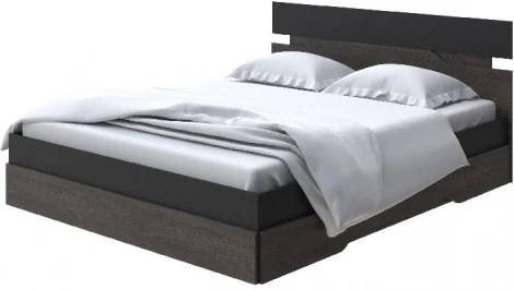 Без бренда Кровать Milton (ЛДСП Черный/Дуб Кантербери) 80x200