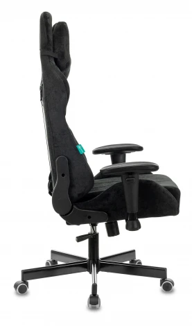 Кресло игровое Zombie VIKING KNIGHT Fabric черный Light-20 с подголов. крестовина металл