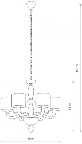 Подвесная люстра Nowodvorski Newport 8156 (220V, на цепи)