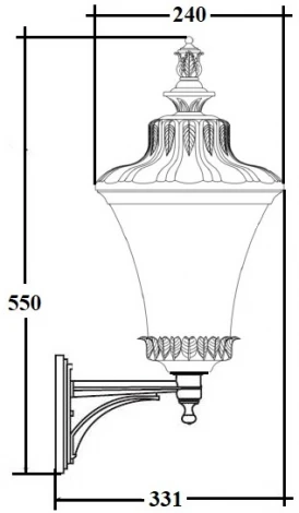 Настенный фонарь уличный IP44 Oasis Light ELBA 86401/01 Bl (220V, фонарь)
