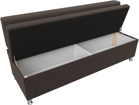 Диван кухонный прямой Стайл (Коричневый/Рогожка) Лига Диванов арт.123786