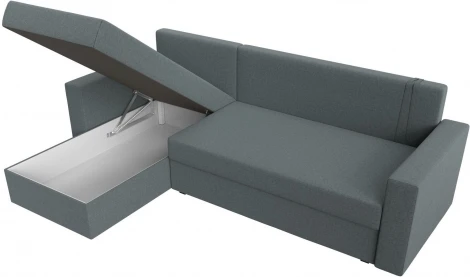 Диван угловой Траумберг Лайт левый угол (Серый/Рогожка) Лига Диванов арт.121139L