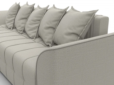 Диван угловой Лига-113 угол левый (ДСП,Рогожка/Бежевый) Лига Диванов 136702L