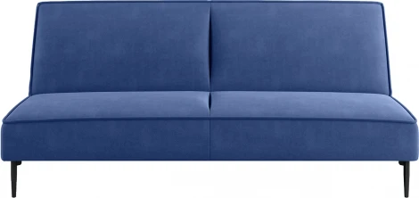 Este диван-кровать трехместный, прямой, без подлокотников, велюр синий Velutto 26 Top Concept арт.22310