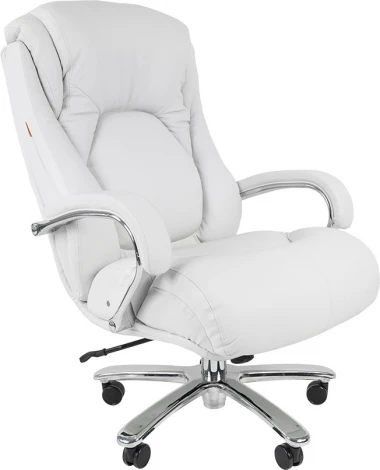 Компьютерное кресло CHAIRMAN 402 кожа (Металл,Экокожа/Белый)