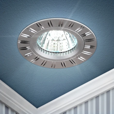 Встраиваемый точечный светильник ЭРА KL33 AL/SL/1 (12V, круглые)