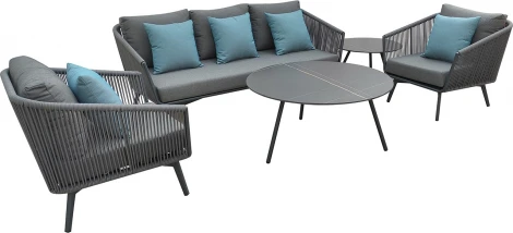 Диван трехместный "ARIAL" уличный серый 188*80*75см Garda Decor арт.129KN-02613