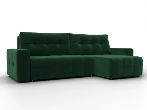 Диван угловой Лига-122 угол универсальный (ДСП,Брус,Велюр/Зеленый) Лига Диванов 137604