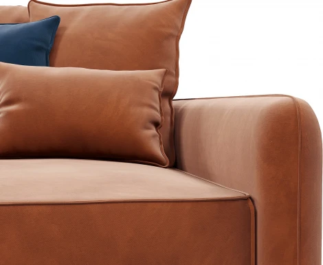 ПОРТЛЕНД Диван угловой с банкеткой терракотовый D1 furniture арт.AAA41671002
