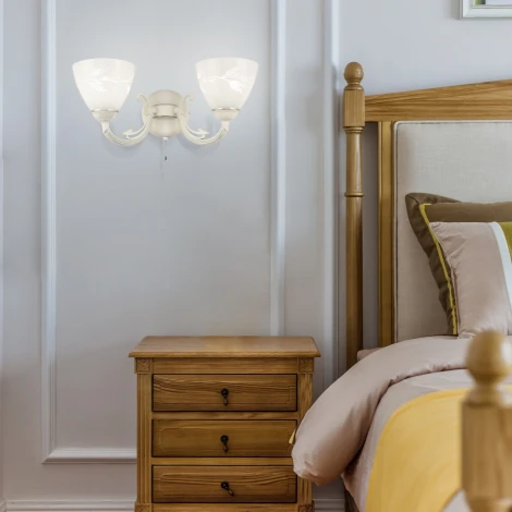 Бра с выключателем Arte Milano AM343659 343659/2W WT+SL (220V)