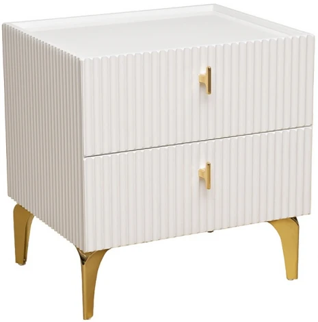 Тумба прикроватная Garda Decor GD-00003 (Золото/Белый)