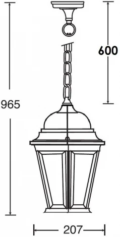 Уличный светильник подвесной Oasis Light ASTORIA 2 91405L Gw (220V, на цепи, IP44)