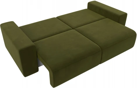 Диван прямой Лига-036 НПБ Классик (Зеленый/Микровельвет) Лига Диванов арт.121300