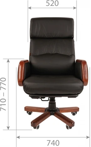 Компьютерное кресло CHAIRMAN 417 (Металл,Дерево,Экокожа/Черный)