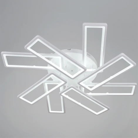 Потолочная люстра светодиодная на штанге с пультом с регулировкой цветовой температуры, яркости и ночным режимом Reluce 03629-0.3-4+4 WH