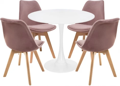 Обеденная группа Woodville Ахели light purple / wood / white 528185