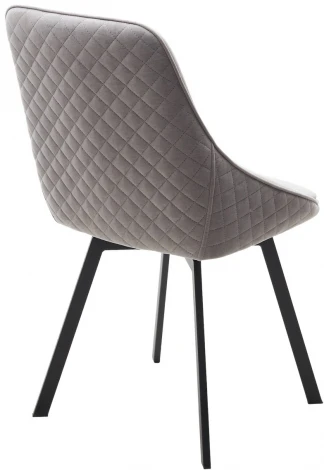 Стул CASA, 360 град. поворот. B22 Серый, велюр / черный каркас, М-City