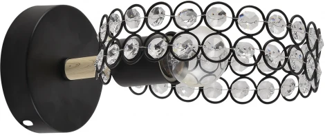 Бра Escada Banjo 679/1A Black 1x60Вт E27, металл/хрусталь, черный/дерево (220V)