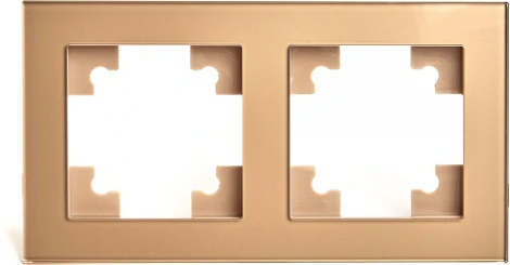 Рамка на 2 поста (золото) Stekker Катрин 49034