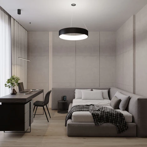 Люстра подвесная (светильник светодиодный) SP-TOR-RING-HANG-R460-33W Warm3000 (BK, 120 deg) (Arlight, IP20 Металл) 023393(1) (220V)