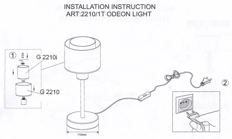 Интерьерная настольная лампа Lumion Isko 2210/1T