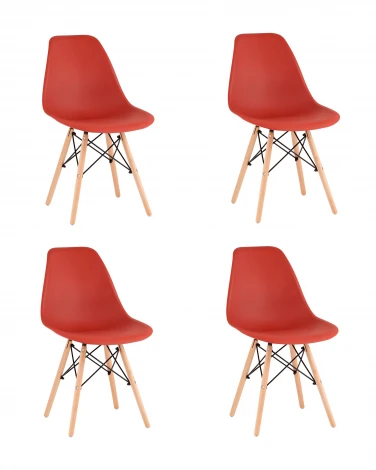 Стул Eames Style DSW терракотовый x4 (разборный каркас) Stool Group арт.УТ000039376