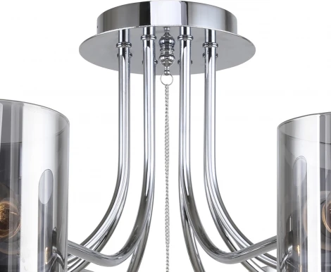 Потолочная люстра на штанге Escada Intense 683/8P (220V, хрусталь, круглые)