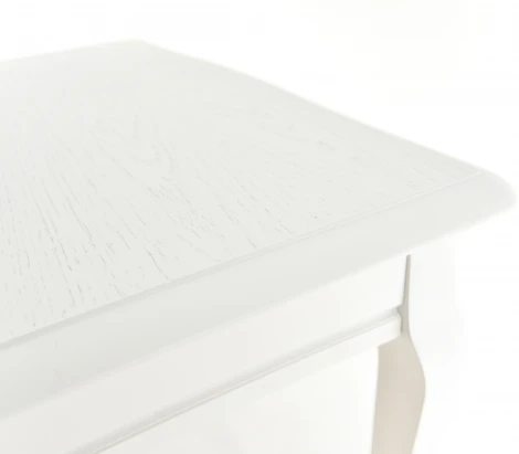 Стол Кабриоль, Эмаль белая/Патина серебро, Аврора