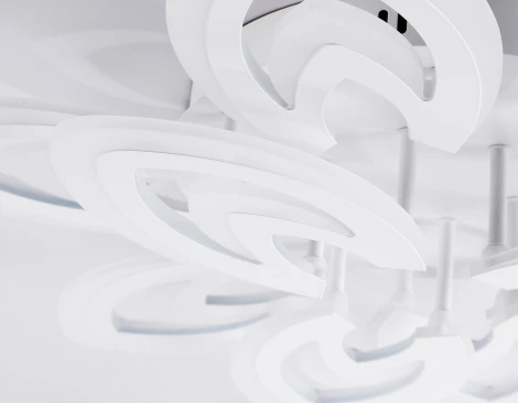 Потолочная люстра светодиодная с пультом Ambrella Original FA4547 (регулировка яркости, 220V, цветы, листья)