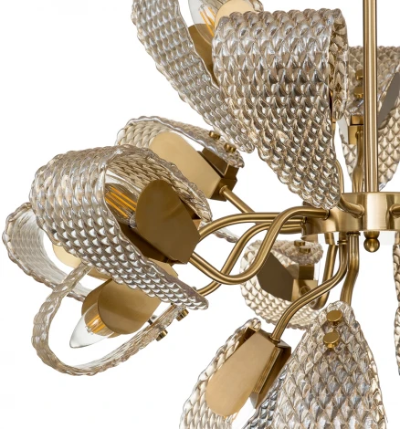 Потолочная люстра на штанге Fless V000345 (11033/18R Amber) (220V)