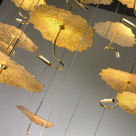 Подвесной светильник iLedex Lotus 8827P-19 BR BRASS (220V, на проводе)