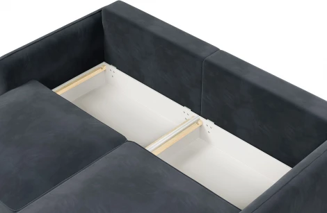 ПОРТЛЕНД Диван угловой серый D1 furniture арт.AAA41670004