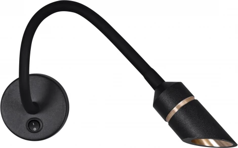 Настенный светильник светодиодный для чтения с выключателем ЭРА WL47 BK