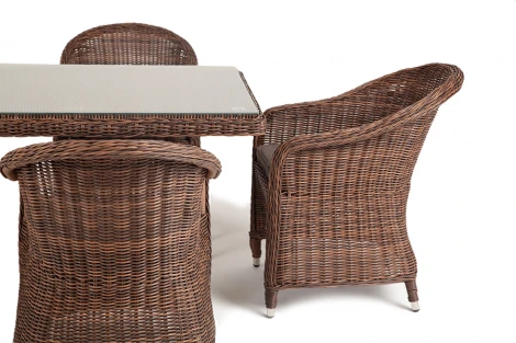 Обеденная группа из искусственного ротанга, цвет коричневый 4SIS Фредо FC4T-5-SET brown