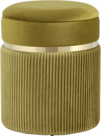 Пуф Миранда с ящиком велюр оливковый УТ000035333