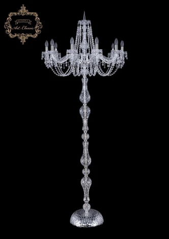 Торшер Art Classic 13.24 13.24.10.300.h-210.Cr.V0300 (220V, хрусталь, подвески, подсвечник, свеча, под старину)