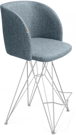 Стул полубарный SHT-ST33/S66-1 синий лед/хром лак Sheffilton 8601319401