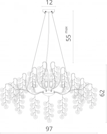 Подвесная люстра Divinare Spumante 7288/26 SP-12