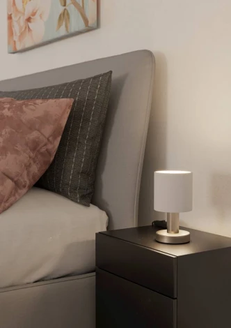 Настольная лампа Eglo Montetto 31841 1X40W(E14), сталь, никель матовый, белый